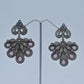 Antique Oxidized Peacock Earrings with Pink Stones - UB Jewellerys 
