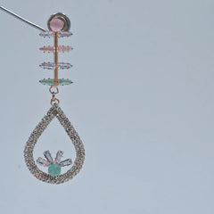 Elegant Crystal Teardrop Dangle Earrings - UB Jewellerys 