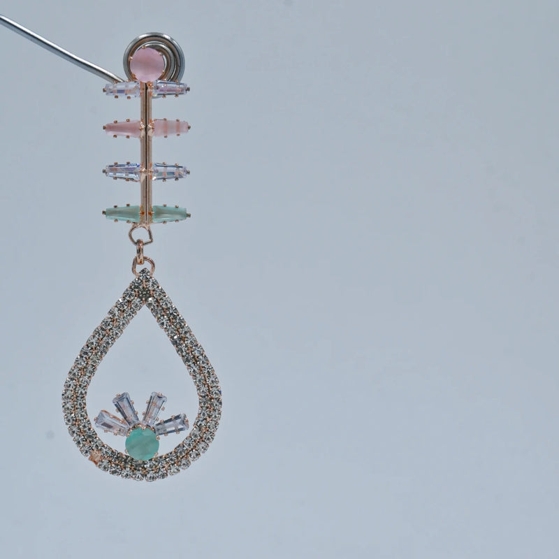 Elegant Crystal Teardrop Dangle Earrings - UB Jewellerys 