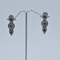 Elegant Oxidized Black Stone Stud Earrings - UB Jewellerys 