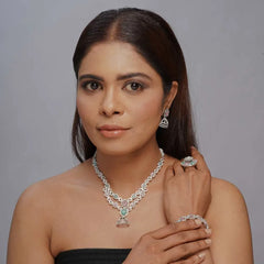 Elegant Imitation Necklace & Earring Set – Timeless Beauty - UB Jewellerys 