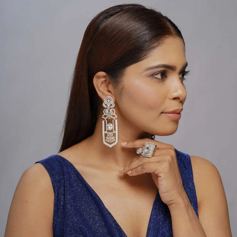 Elegant Pearl Drop Statement Earrings – Imitation Jewellery - UB Jewellerys 