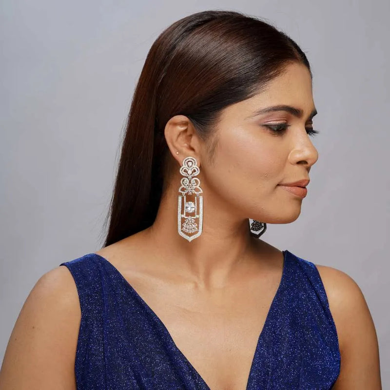 Elegant Pearl Drop Statement Earrings – Imitation Jewellery - UB Jewellerys 