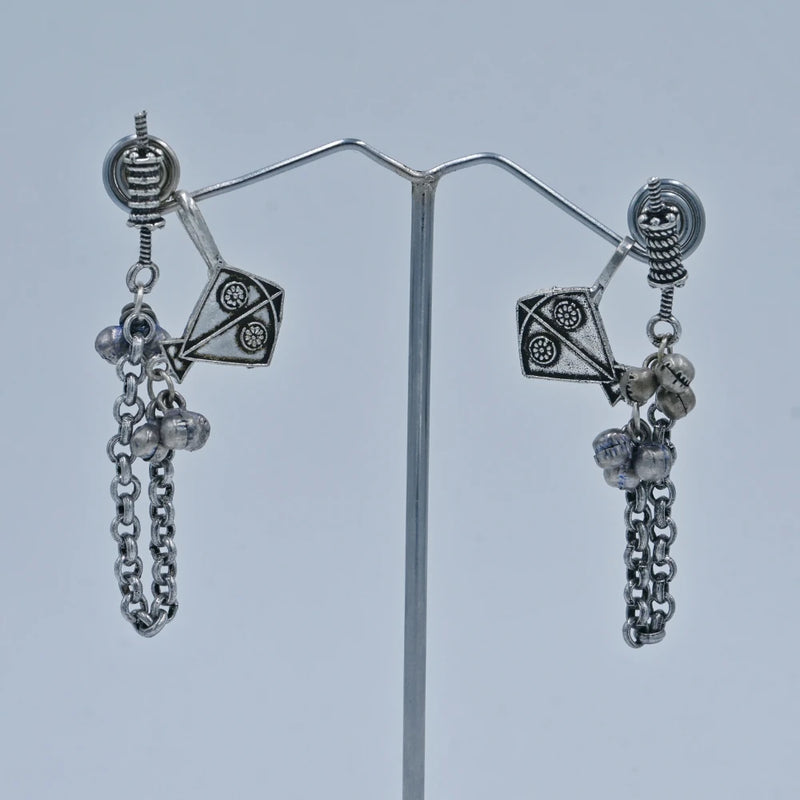 Oxidized Kite Design Dangler Earrings - UB Jewellerys 