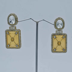 Regal Red and Gold Kundan Earrings with Enamel Detailing - UB Jewellerys 