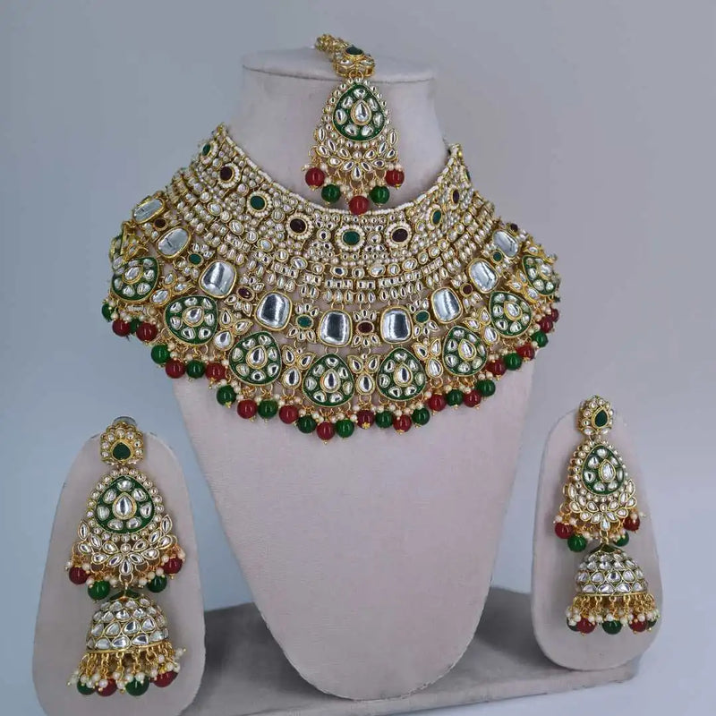 Royal Kundan Bridal Necklace Set – Traditional Imitation Jewelry - UB Jewellerys 