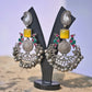 Traditional Oxidized Silver Jhumka Earrings - UB Jewellerys 